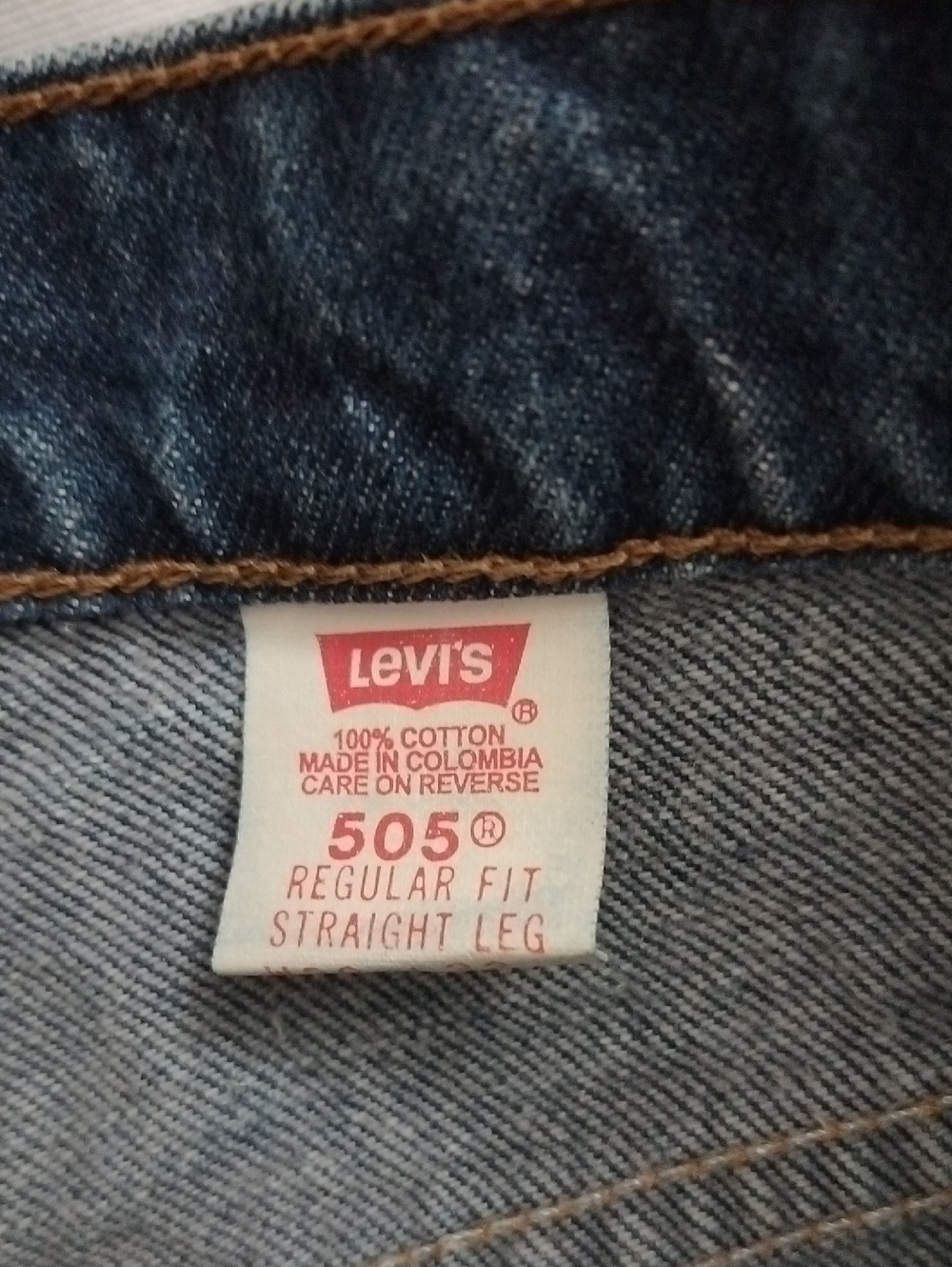 Levi’s 505 Regular Straight Fit Denim Jeans Red Tab Men’s 34x32 Fit (VTG 36x32) - Picture 14 of 17